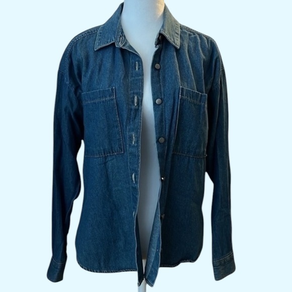 Denim Button-Up Shirt - Picture 1 of 2